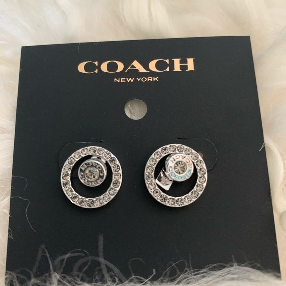 COACH OPEN CIRCLE EARRINGS - Picture 2 of 5